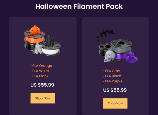 Halloween Filament Pack - Flashforge