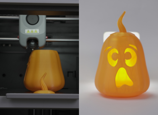 print the ghost jack-o-lantern using the Flashforge Adventurer 5M Pro 3D printer